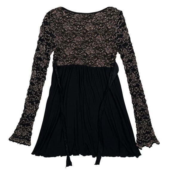 Y2K Ann Ferriday Babydoll Mini Dress Womens One Size Vintage Whimsigoth Goth - Picture 7 of 16